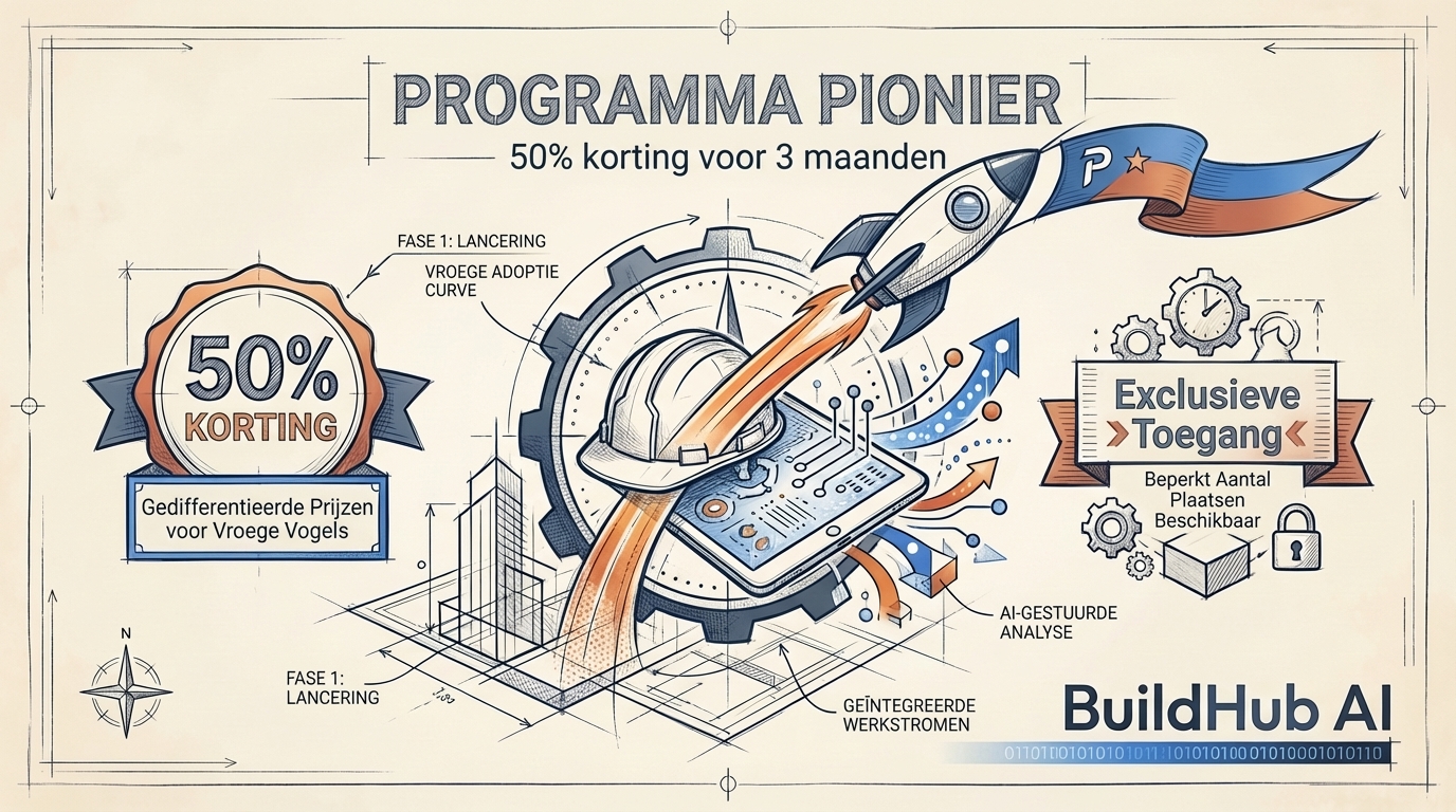 Programma Pionier: 50% korting op BuildHub AI Core voor early adopters