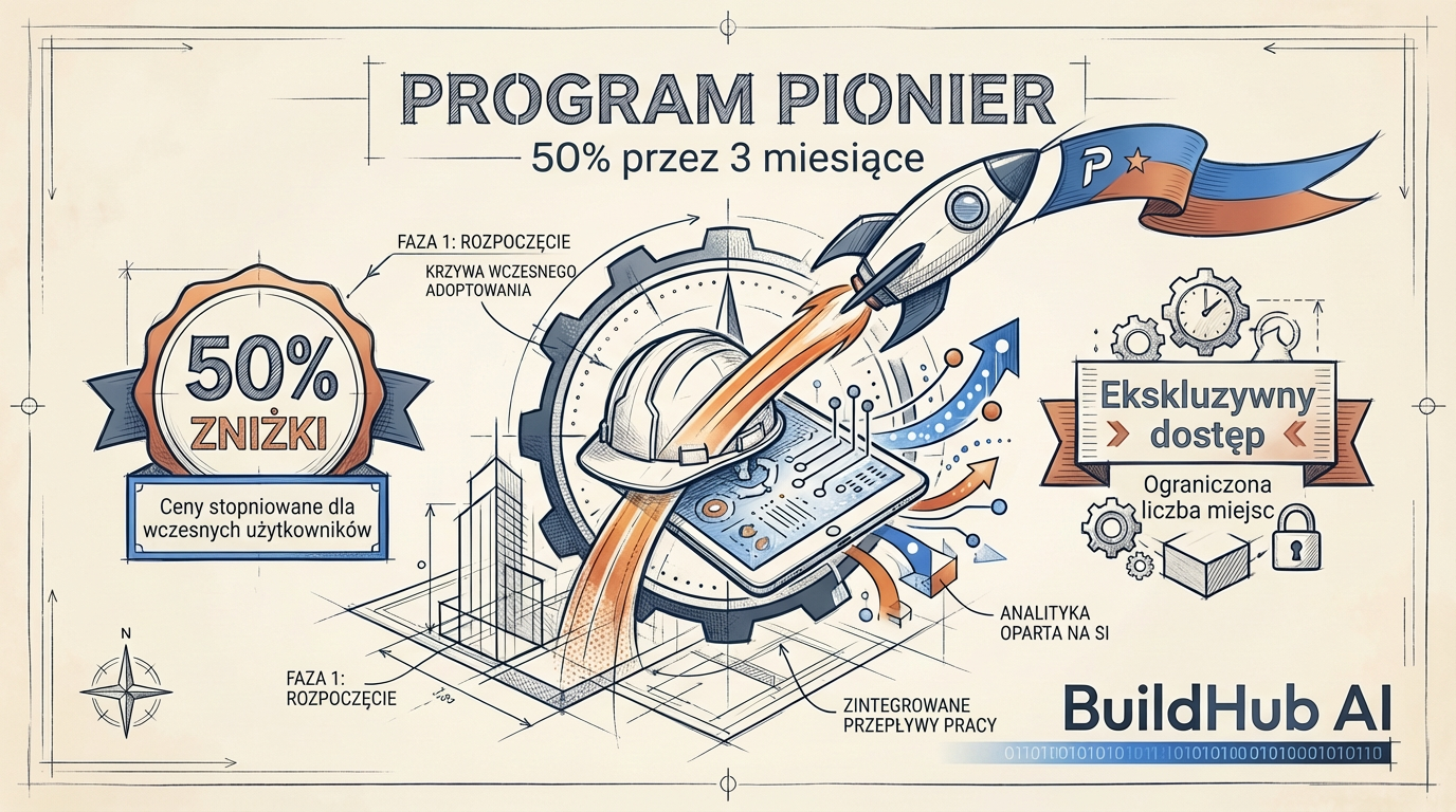 Program Pionier: 50% zniżki na BuildHub AI Core dla pierwszych użytkowników
