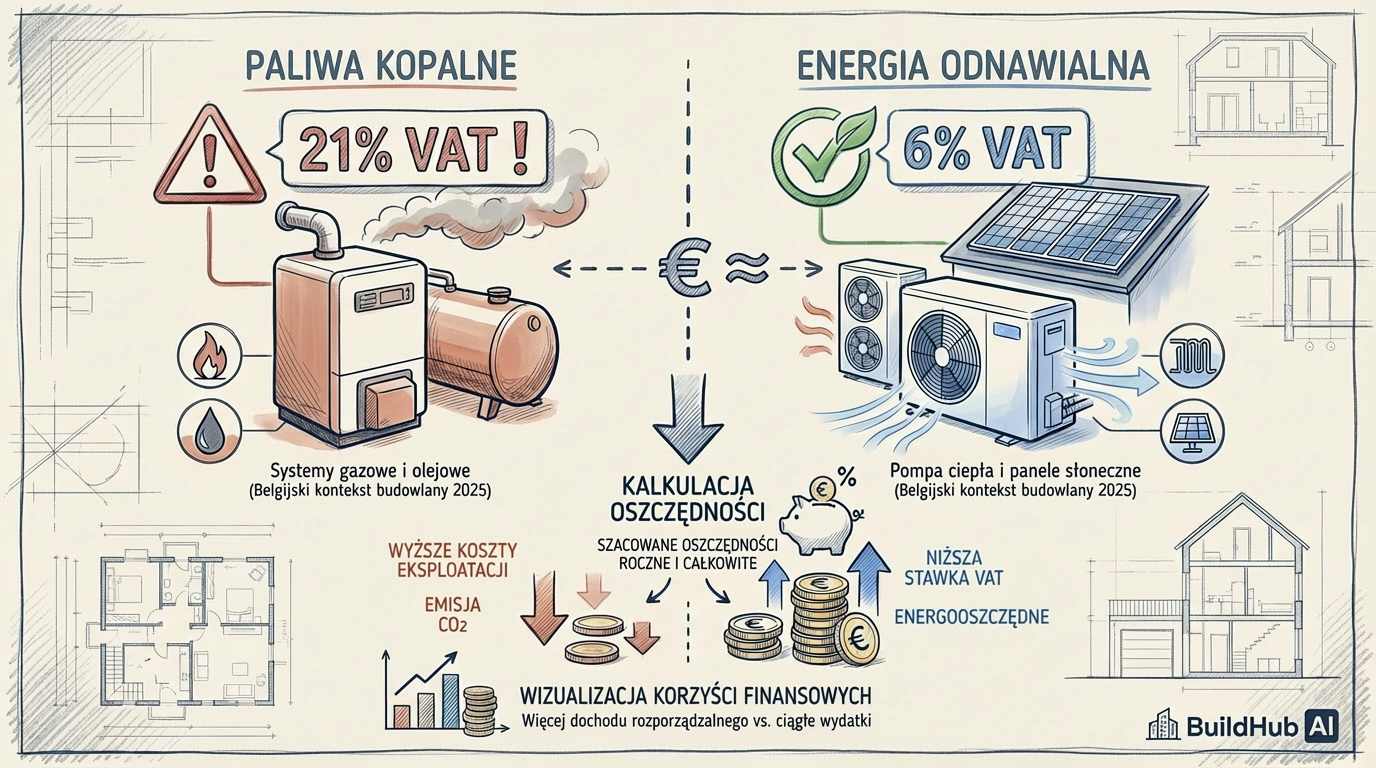 Porównanie VAT: paliwa kopalne 21% vs energia odnawialna 6%